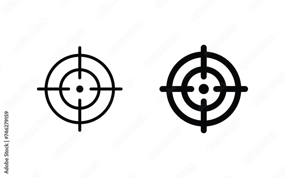 Target icon set, goal icon, Fokus target icon vector illustration Target icon set, goal icon, Fokus target icon vector illustration
