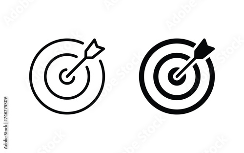 Target icon set, goal icon, Fokus target icon vector illustration