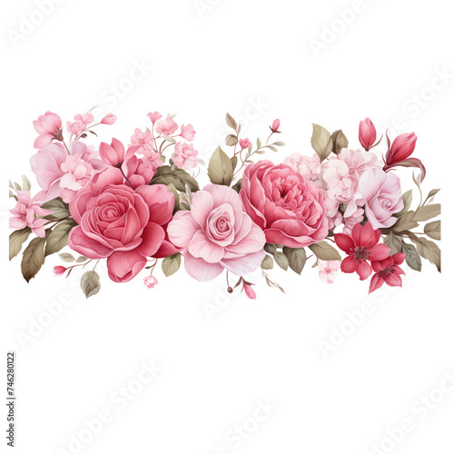 watercolor floral arrangement elegant featuring types of flowers and leaves for card, invitation decoration,wedding