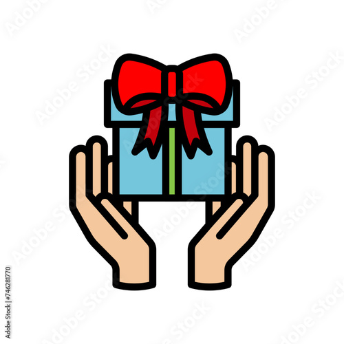 Holding Gift Filled Style