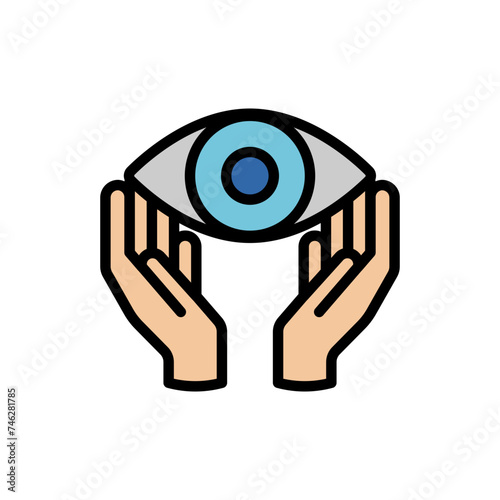 Holding Eye Filled Style