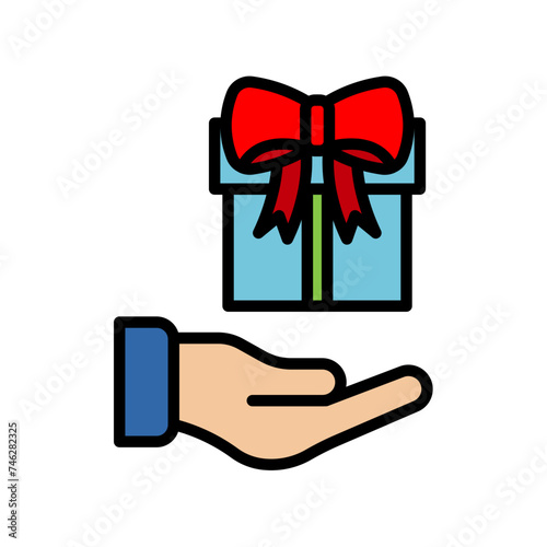 Holding Gift Filled Style