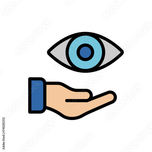 Holding Eye Filled Style