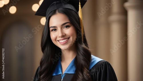 Potrait of Young woman in graduation