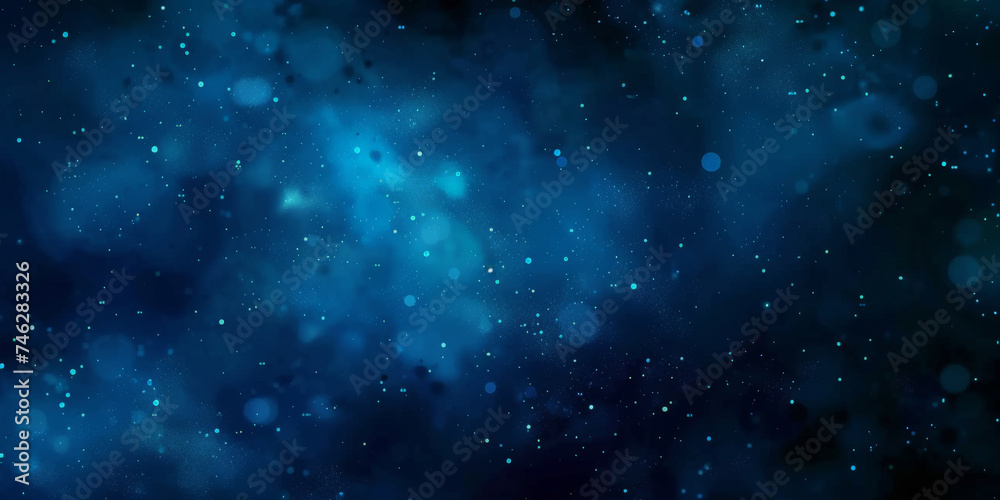 blue watercolor space background with stars, milky way, nebula, galaxy, cosmos milky way, blue background banner,  night sky background