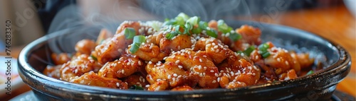 Dakgalbi, spicy stir-fried chicken, a communal Korean culinary adventure photo