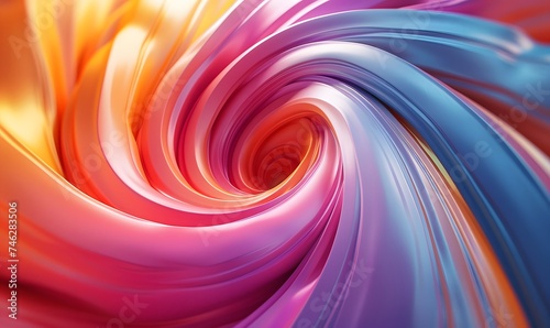 Colorful Spiral background 3d design  generated by AI