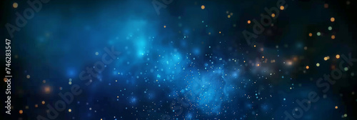 blue watercolor space background with stars, milky way, nebula, galaxy, cosmos milky way, blue background banner, night sky background