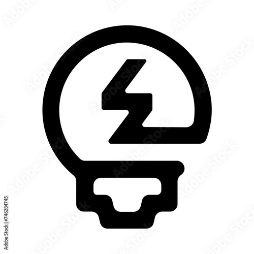Led Lamp Lightbulb Line Icon