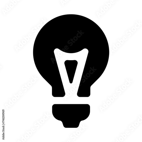 Led Lamp Lightbulb Solid Icon