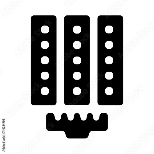 Led Lamp Fluorescent Lightbulb Solid Icon