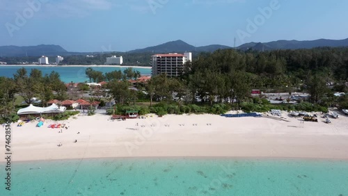 4K aerial video Okinawa busena terrace beach photo