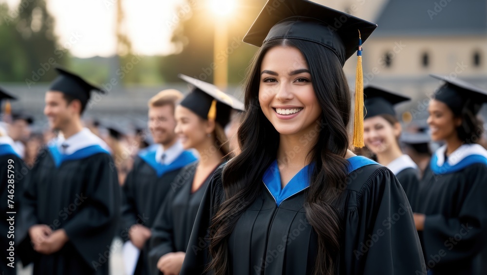 Potrait of Young woman in graduation Potrait of Young woman in graduation