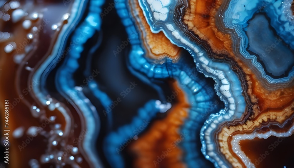 Fototapeta premium Blue agate texture
