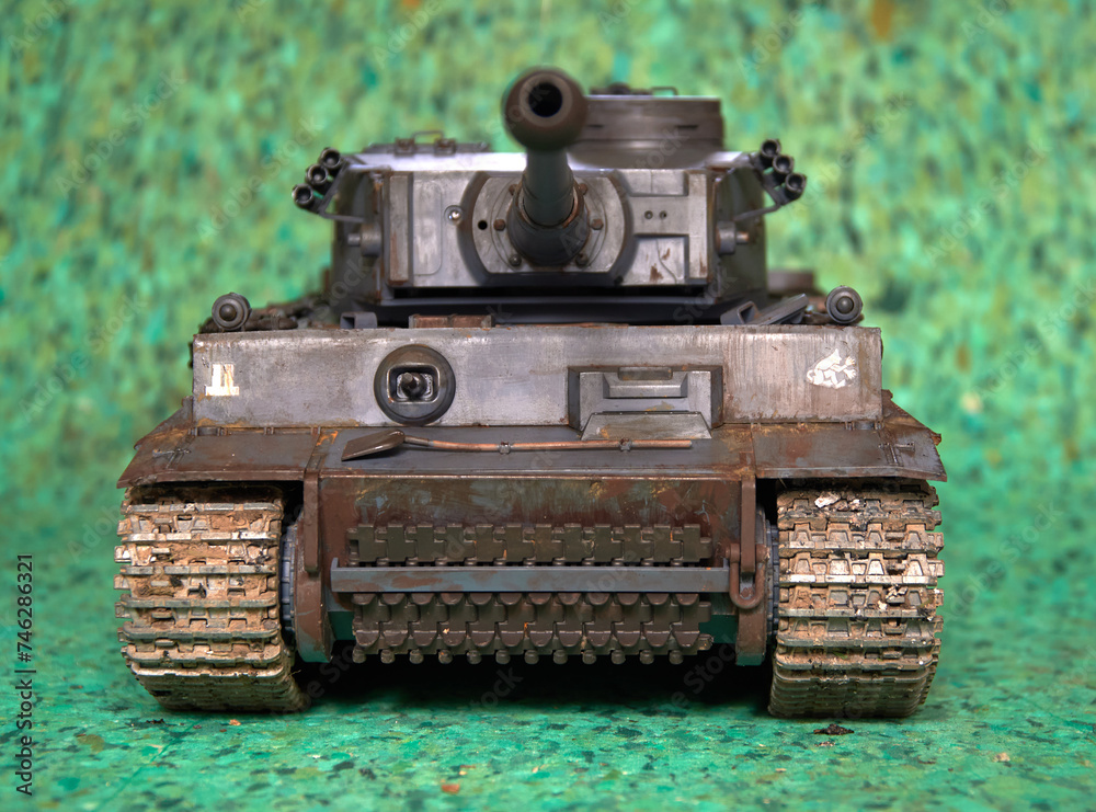 Realistic scale model of a WW2 German Tiger tank
