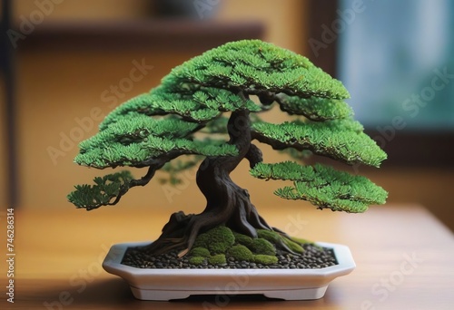 bonsai tree in a pot photo