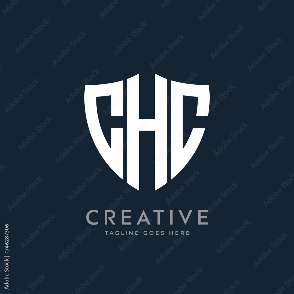 Obraz premium Creative letter CHC shield logo