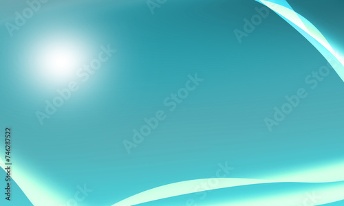 Beautiful blue​ background with white curves.