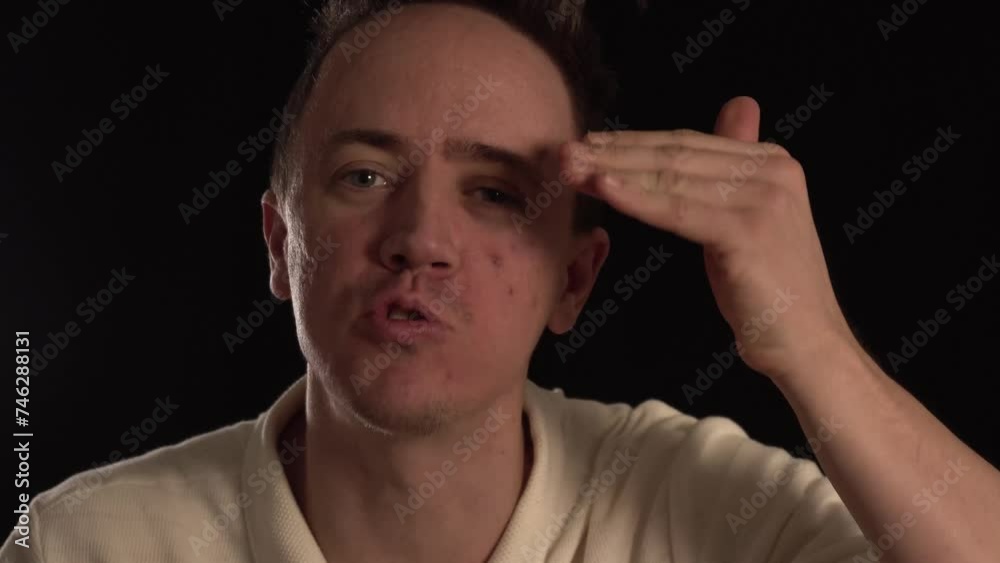 A european angry man being extremely agitated screams into the camera. Making threats and doing violente gestures. He seems to be under a lot of stress in some relationship dispute. A european angry man being extremely agitated screams into the camera. Making threats and doing violente gestures. He seems to be under a lot of stress in some relationship dispute.