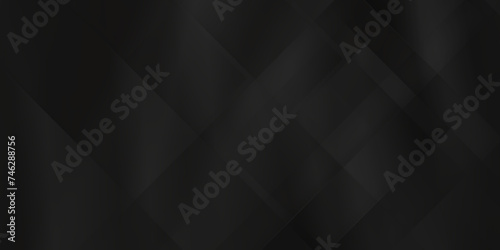 Luxury abstract black background with line pattern of geometry, Black and gray polygon square pattern with geometric lines, minimalist background in black tones with luxury stripes. 