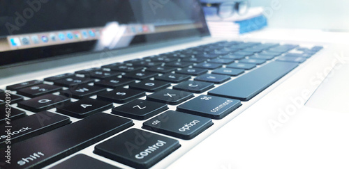 Closeup shot of computer keyboard