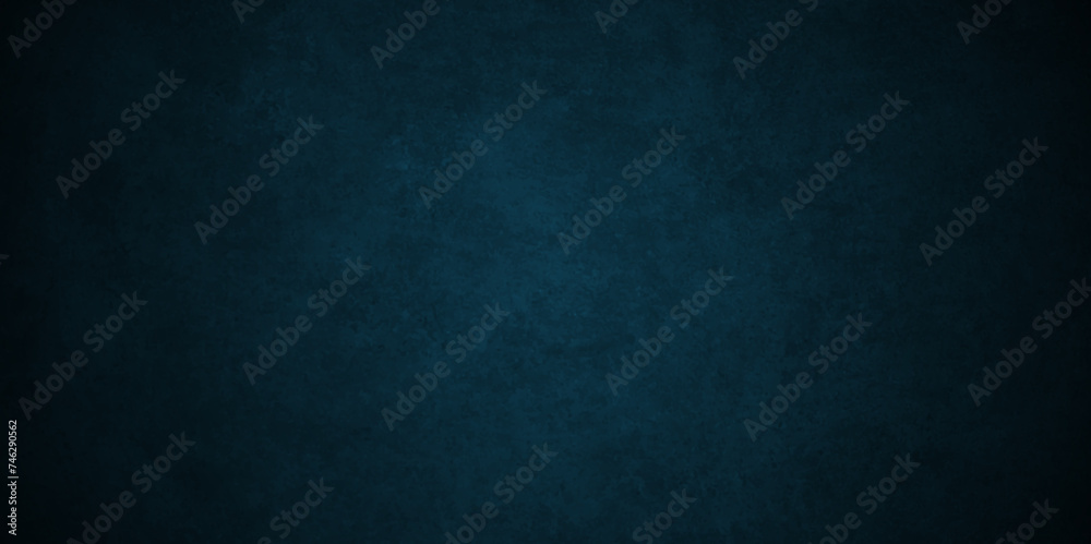 Grunge abstract Elegant dark solid blue background with elegant border and used for  blue wall , a versatile backdrop for website banners, social media posts. Abstract rough blue grunge backdrop.