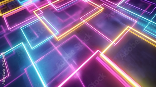 Neon squares effect