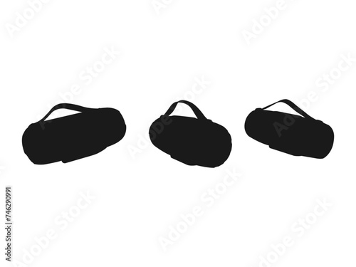 Bluetooth speakers silhouette. Bluetooth speaker vector icon. Bluetooth Speaker vector concept icon or design element in thin line style. vector icon for web design isolated on white background.