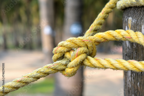 Knot on a rope of ship.