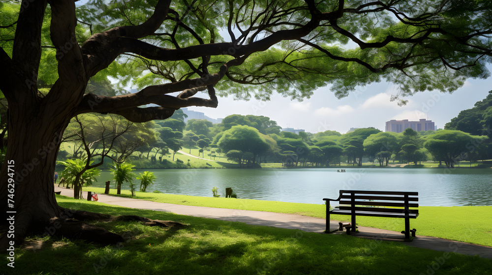 Blissful Harmony of Urban Jungle and Traditional Garden Sanctuary - A Scenic Hong Kong Park