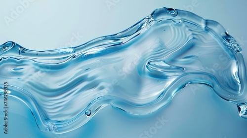 Sleek, clear cosmetic gel showcasing premium skincare hydration. © _veiksme_