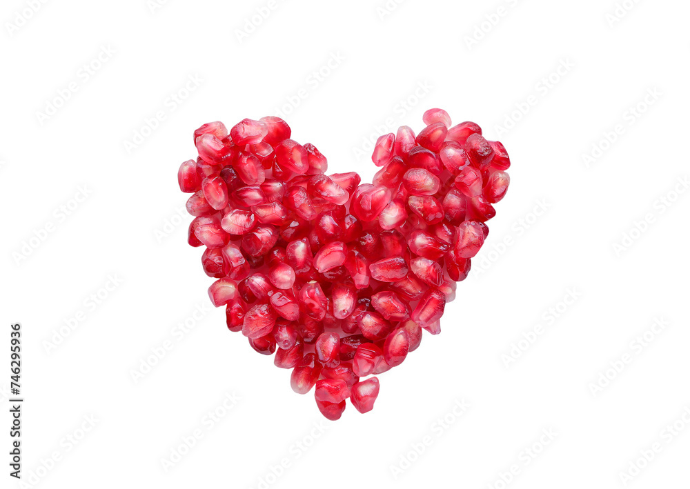 Pomegranate seed, Fresh ripe seeds isolated on white background with clipping path. Heart shape. Pomegranate seed, Fresh ripe seeds isolated on white background with clipping path. Heart shape.