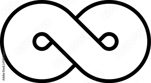 Infinity symbol icon, eternal, limitless, endless, life logo.