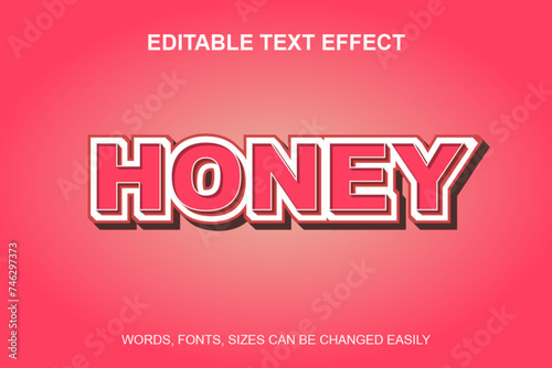 Honey 3d editable text effect