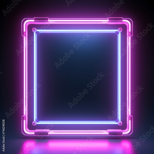 Neon Square Frame