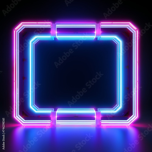 Neon Square Frame