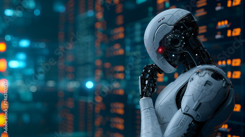 AI crypto trade artificial technology business background robot bot digital concept stock.. generative ai 