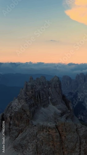 Beautiful mountain landscape view of South Tirol photo