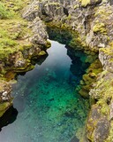 Crystal clear water in Thingvellir National Park, Iceland