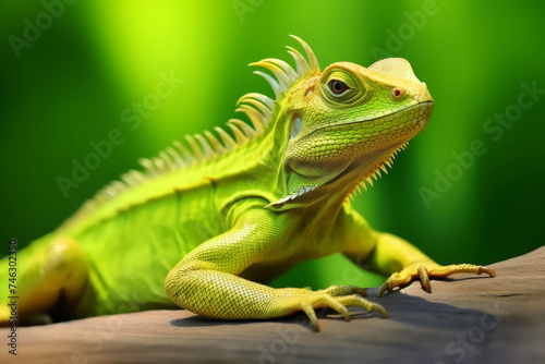 A lizard posing on a tree branch.