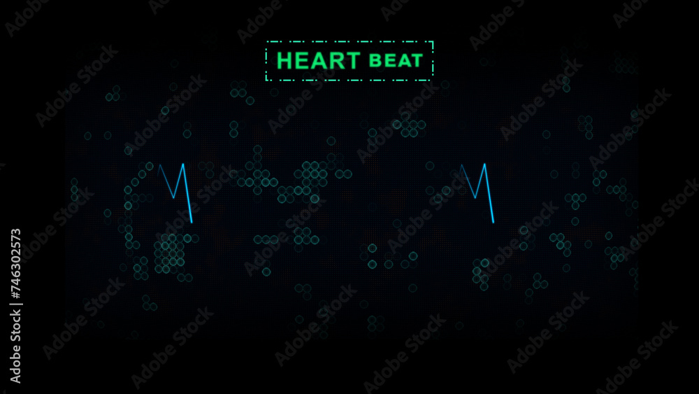 Obraz premium Abstract heart beats cardiogram illustration