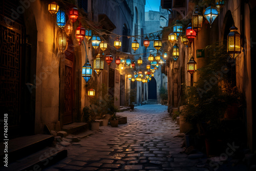 Lanterns decorate the streets