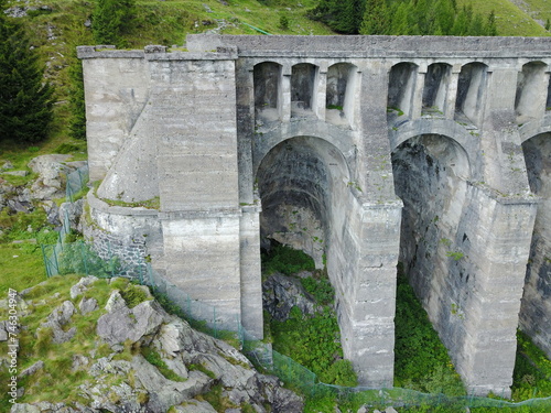 Porzione di rudere della vecchia diga del Gleno crollata ad inizio secolo photo