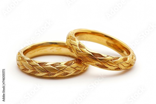 Wedding bands exchanged symbols of eternal love crafted in pure gold