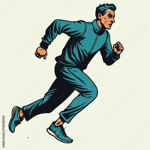 vector of running man