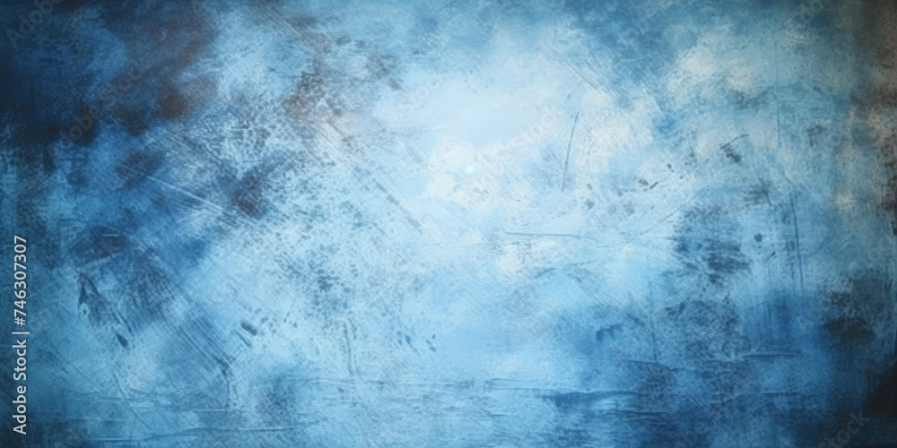  grunge blue background with scratches wall textured background, old vintage blue wall background,banner