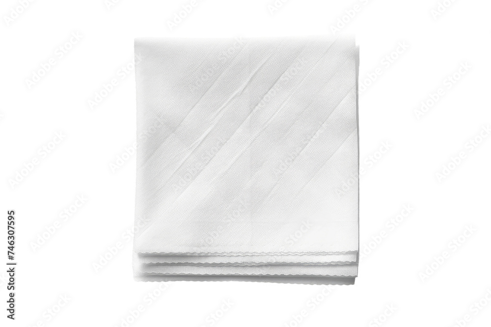 Folded White Towel. A neatly folded white towel is crisp and clean, with precise folding lines visible. On PNG Transparent Clear Background. Folded White Towel. A neatly folded white towel is crisp and clean, with precise folding lines visible. On PNG Transparent Clear Background.