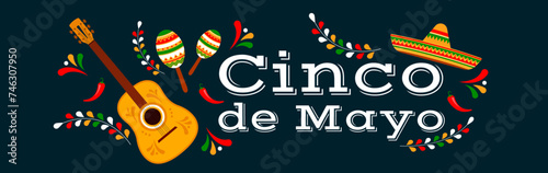 Cinco de Mayo celebration, May 5. Mexican holiday background. Cinco de mayo festival banner. Vector illustration