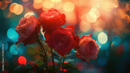 Eternal Love: Romantic Bouquet for Valentine's Day, Generative AI