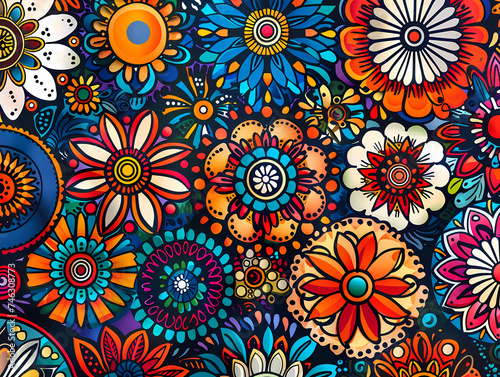 art pattern seamless design for background, wallpaper, flower, fabric, carpet, mandalas, clothing, wrapping, sarong, tablecloth, shape, geometric pattern, ethnic pattern, traditional. illustration